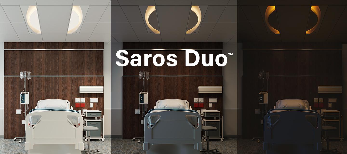 Saros Duo tandem over bed patient light